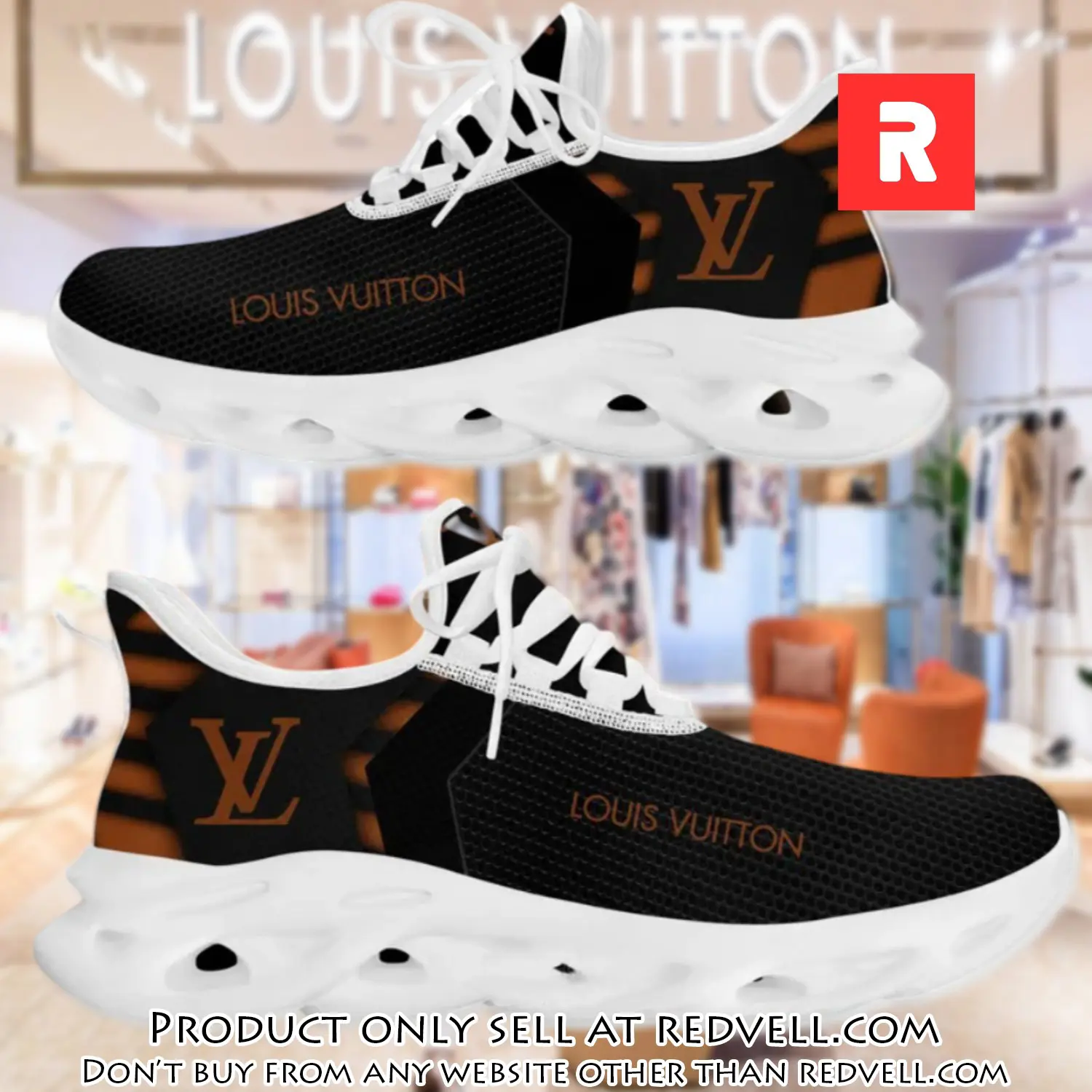 Louis vuitton orange logo white max soul shoes luxury brand gifts for men women rv4510708